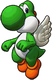 Sprite of Green Winged Yoshi's team image, from Puzzle & Dragons: Super Mario Bros. Edition.