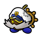 Artwork of Admiral Bobbery from Paper Mario: The Thousand-Year Door (Nintendo Switch)