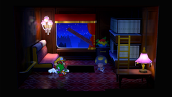 Mario getting the Star Piece in cabin 4 of Exces Express in Paper Mario: The Thousand-Year Door (Nintendo Switch).