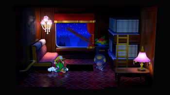 Mario getting the Star Piece in cabin 4 of Exces Express in Paper Mario: The Thousand-Year Door (Nintendo Switch).