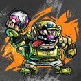 Wario, shown as an option in an opinion poll on Mario Strikers: Battle League opponents