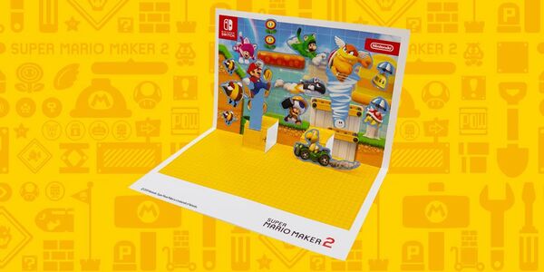 Picture of a printed out Super Mario Maker 2 diorama