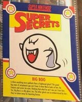 Big Boo's Nintendo Super Secrets card.