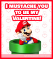 Valentine's Day card featuring Mario.