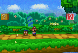 First and second ? Blocks on Pleasant Path of Paper Mario.