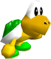 Model of Koopa the Quick from Super Mario 64.