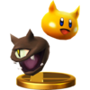 Scarfy's trophy render from Super Smash Bros. for Wii U