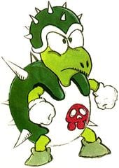 Spiked Koopa artwork from Wario Land: Super Mario Land 3