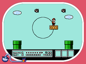 The microgame Super Mario Bros. 3 from WarioWare Gold