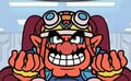 Wario mad at the player still winning