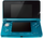 An opened Aqua Blue Nintendo 3DS.