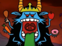 The character Dark Lord Hum Gree from WarioWare Gold.