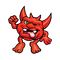Artwork of Red Virus from Dr. Mario