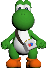Animated image of Dr. Yoshi from Dr. Mario World