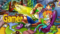 Gamer Title Screen From Game & Wario