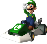 Luigi artwork from Mario Kart DS