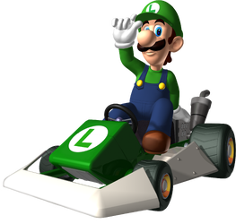 Luigi artwork from Mario Kart DS
