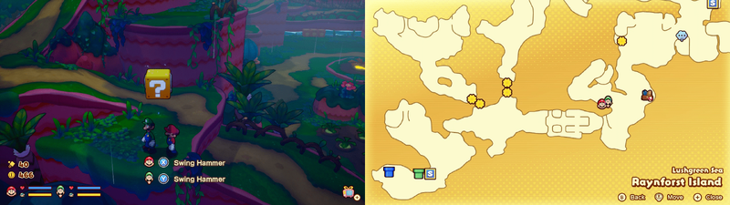 Fourth ? block in Raynforst Island from Mario & Luigi: Brothership