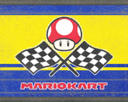 Mario Kart (Oil) Logo from Mario Kart Stadium