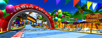 Course menu background in version 1.0 from Mario Kart Arcade GP DX