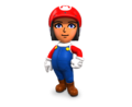 A Mii wearing the Mario Mii Racing Suit