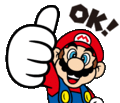 Mario giving a thumbs up.
