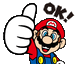 Mario doing a thumbs-up.
