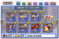 Mario Toy Factory level selection screen