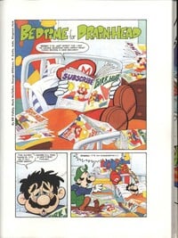 The first page of the Super Mario Bros. comic "Bedtime for Drain-Head"