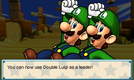 Screenshot of Double Luigi's recruitment screen, from Puzzle & Dragons: Super Mario Bros. Edition.