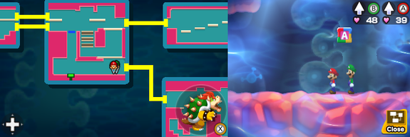 Block 24 in Pump Works of Mario & Luigi: Bowser's Inside Story + Bowser Jr.'s Journey.