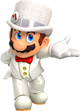 Artwork of Mario in his wedding apparel, from Super Mario Odyssey