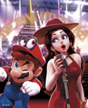 Mario, Cappy, and Pauline