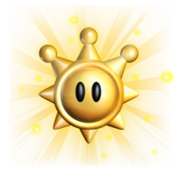 A Shine Sprite in Super Mario Sunshine.