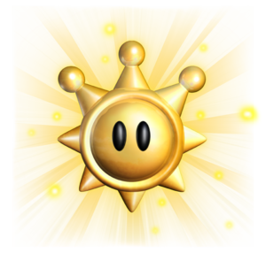 A Shine Sprite in Super Mario Sunshine.