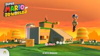 Super Mario 3D World sunset title screen