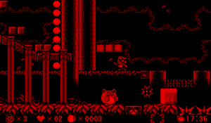 Final build screenshot of Stage 5 from Virtual Boy Wario Land