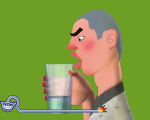 Wet Your Whistle in WarioWare: Smooth Moves.