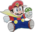 Cape Mario with a 1-Up Mushroom Super Mario Bros. 4: Super Mario World 3, walkthrough