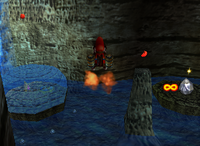 A set of red Banana Bunches in Crystal Caves.