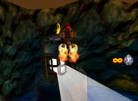A Golden Banana for Diddy Kong in Gloomy Galleon.