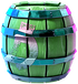 Artwork of a Barrel from Donkey Kong Bananza