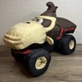 A Donkey Kong monster truck plush