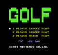 NES version title screen (European release)
