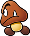 Side view of a Goomba running