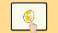 A yellow Yoshi's Egg being touched