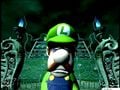 A "depressed" Luigi in front of the mansion gates at the end of the Space World 2000 demo and the end of the E3 2001 trailer.