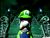 A screenshot of Luigi seemingly possessed by a ghost from the Beta version of Luigi's Mansion. He could also just be depressed, or possibly tired.