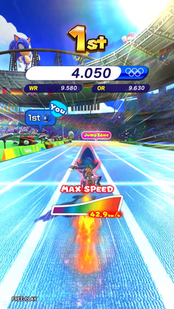 100m from Mario & Sonic at the Rio 2016 Olympic Games - Arcade Edition