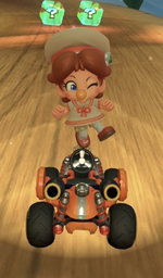 Baby Daisy (Sailor) performing a trick.